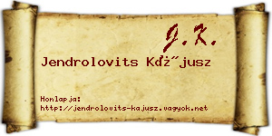 Jendrolovits Kájusz névjegykártya
